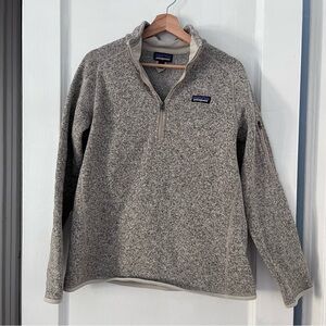 Patagonia 1/4 zip tan lightly worn